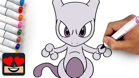 how to draw mewtwo|How To Draw Mewtwo from Pokemon .